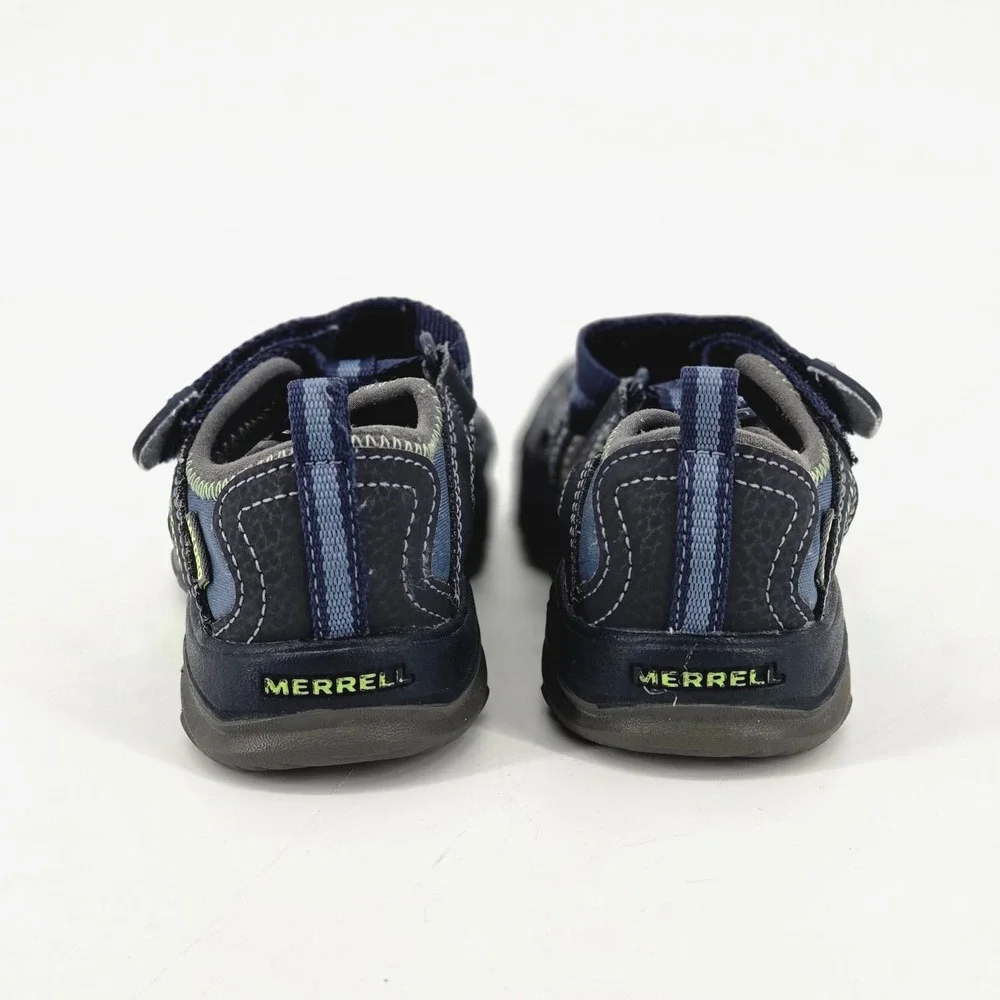 Merrell Hydro H2O Hiker Blue Lime Waterproof Kids Trail Sandals Shoes Size 9M